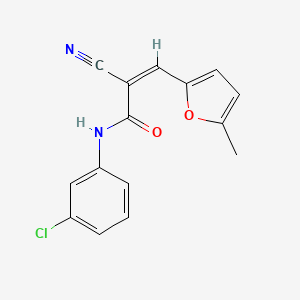 (Z)-N-(3-chlorophenyl)-2-cyano-3-(5-methylfuran-2-yl)acrylamide