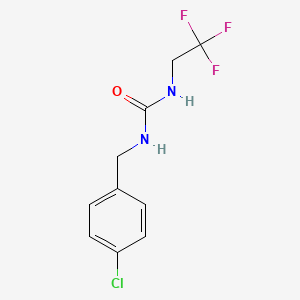 molecular formula C10H10ClF3N2O B2964529 N-(4-chlorobenzyl)-N'-(2,2,2-trifluoroethyl)urea CAS No. 720677-97-4