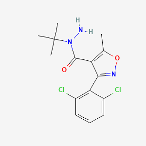 molecular formula C15H17Cl2N3O2 B2964547 N-(tert-butyl)-3-(2,6-dichlorophenyl)-5-methyl-4-isoxazolecarbohydrazide CAS No. 866041-11-4