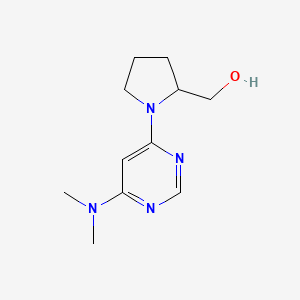 molecular formula C11H18N4O B2964548 (1-(6-(Dimethylamino)pyrimidin-4-yl)pyrrolidin-2-yl)methanol CAS No. 1904381-13-0