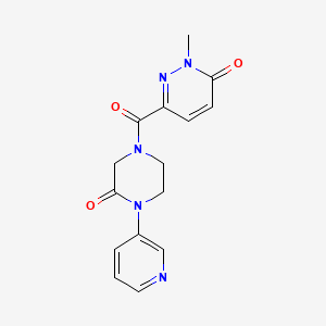 molecular formula C15H15N5O3 B2964552 2-Methyl-6-[3-oxo-4-(pyridin-3-yl)piperazine-1-carbonyl]-2,3-dihydropyridazin-3-one CAS No. 2097891-10-4
