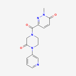 molecular formula C15H15N5O3 B2964552 2-甲基-6-[3-氧代-4-(吡啶-3-基)哌嗪-1-羰基]-2,3-二氢哒嗪-3-酮 CAS No. 2097891-10-4