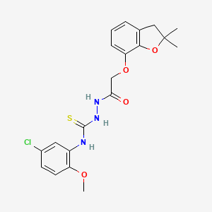 1-(5-chloro-2-methoxyphenyl)-3-[[2-[(2,2-dimethyl-3H-1-benzofuran-7-yl)oxy]acetyl]amino]thiourea