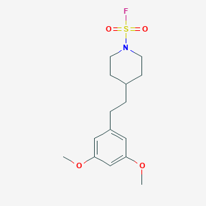 molecular formula C15H22FNO4S B2964566 4-[2-(3,5-Dimethoxyphenyl)ethyl]piperidine-1-sulfonyl fluoride CAS No. 2411277-93-3