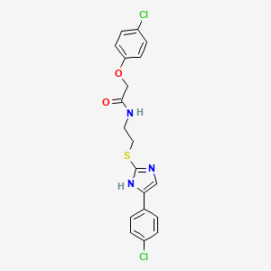 2-(4-chlorophenoxy)-N-(2-((5-(4-chlorophenyl)-1H-imidazol-2-yl)thio)ethyl)acetamide