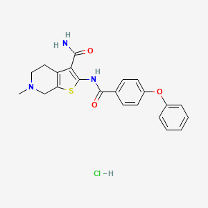 6-Methyl-2-(4-phenoxybenzamido)-4,5,6,7-tetrahydrothieno[2,3-c]pyridine-3-carboxamide hydrochloride