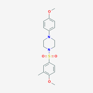 molecular formula C19H24N2O4S B296458 1-[(4-Methoxy-3-methylphenyl)sulfonyl]-4-(4-methoxyphenyl)piperazine 