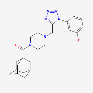 (3r,5r,7r)-adamantan-1-yl(4-((1-(3-fluorophenyl)-1H-tetrazol-5-yl)methyl)piperazin-1-yl)methanone