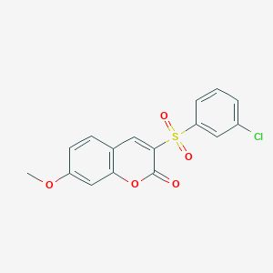 3-(3-Chlorophenyl)sulfonyl-7-methoxychromen-2-one