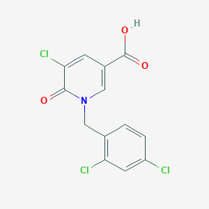 molecular formula C13H8Cl3NO3 B2964589 5-Chloro-1-(2,4-dichlorobenzyl)-6-oxo-1,6-dihydro-3-pyridinecarboxylic acid CAS No. 242797-47-3