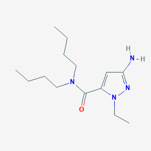 molecular formula C14H26N4O B2964591 3-amino-N,N-dibutyl-1-ethyl-1H-pyrazole-5-carboxamide CAS No. 1856045-65-2