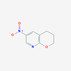 molecular formula C8H8N2O3 B2964607 6-硝基-2H,3H,4H-吡喃并[2,3-b]吡啶 CAS No. 2222512-37-8