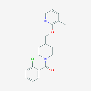molecular formula C19H21ClN2O2 B2964608 (2-Chlorophenyl)-[4-[(3-methylpyridin-2-yl)oxymethyl]piperidin-1-yl]methanone CAS No. 2380062-92-8