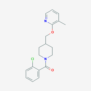 molecular formula C19H21ClN2O2 B2964608 2-{[1-(2-Chlorobenzoyl)piperidin-4-yl]methoxy}-3-methylpyridine CAS No. 2380062-92-8