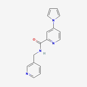 molecular formula C16H14N4O B2964633 N-(吡啶-3-基甲基)-4-(1H-吡咯-1-基)吡啶甲酰胺 CAS No. 1421501-04-3