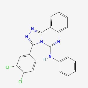 molecular formula C21H13Cl2N5 B2964634 3-(3,4-二氯苯基)-N-苯基-[1,2,4]三唑并[4,3-c]喹唑啉-5-胺 CAS No. 338977-98-3