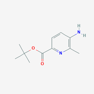 molecular formula C11H16N2O2 B2964638 Tert-butyl 5-amino-6-methylpyridine-2-carboxylate CAS No. 1350835-38-9