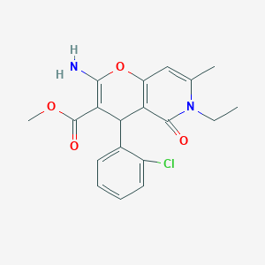 methyl 2-amino-4-(2-chlorophenyl)-6-ethyl-7-methyl-5-oxo-5,6-dihydro-4H-pyrano[3,2-c]pyridine-3-carboxylate