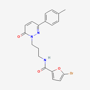 molecular formula C19H18BrN3O3 B2964657 5-bromo-N-(3-(6-oxo-3-(p-tolyl)pyridazin-1(6H)-yl)propyl)furan-2-carboxamide CAS No. 1021090-89-0