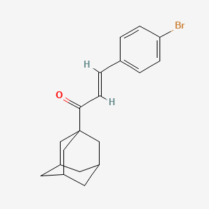 molecular formula C19H21BrO B2964658 (E)-1-(1-adamantyl)-3-(4-bromophenyl)prop-2-en-1-one CAS No. 174315-50-5