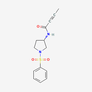 N-[(3S)-1-(Benzenesulfonyl)pyrrolidin-3-yl]but-2-ynamide