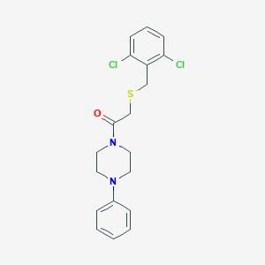 molecular formula C19H20Cl2N2OS B296466 2-[(2,6-Dichlorobenzyl)sulfanyl]-1-(4-phenylpiperazin-1-yl)ethanone 