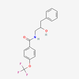 molecular formula C17H16F3NO3 B2964663 N-(2-hydroxy-3-phenylpropyl)-4-(trifluoromethoxy)benzamide CAS No. 1396848-35-3