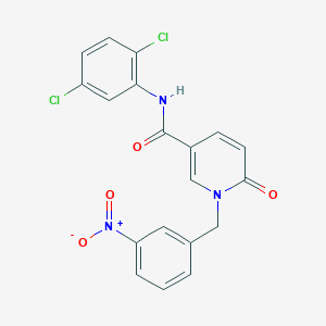 molecular formula C19H13Cl2N3O4 B2964675 N-(2,5-dichlorophenyl)-1-(3-nitrobenzyl)-6-oxo-1,6-dihydropyridine-3-carboxamide CAS No. 941931-22-2