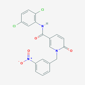 molecular formula C19H13Cl2N3O4 B2964675 N-(2,5-二氯苯基)-1-(3-硝基苄基)-6-氧代-1,6-二氢吡啶-3-甲酰胺 CAS No. 941931-22-2