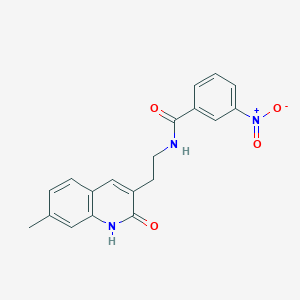 N-(2-(7-methyl-2-oxo-1,2-dihydroquinolin-3-yl)ethyl)-3-nitrobenzamide