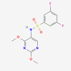 molecular formula C12H11F2N3O4S B2964677 N-(2,4-二甲氧基嘧啶-5-基)-3,5-二氟苯磺酰胺 CAS No. 2178772-25-1