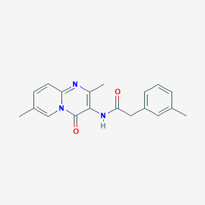 molecular formula C19H19N3O2 B2964690 N-(2,7-dimethyl-4-oxo-4H-pyrido[1,2-a]pyrimidin-3-yl)-2-(m-tolyl)acetamide CAS No. 941983-76-2