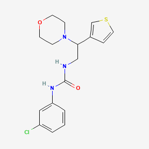 molecular formula C17H20ClN3O2S B2964692 1-(3-氯苯基)-3-(2-吗啉-2-(噻吩-3-基)乙基)脲 CAS No. 954648-04-5