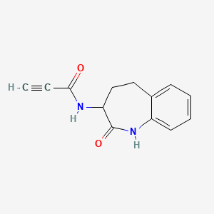 molecular formula C13H12N2O2 B2964704 N-(2-Oxo-1,3,4,5-tetrahydro-1-benzazepin-3-yl)prop-2-ynamide CAS No. 2305269-24-1