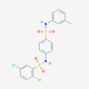molecular formula C19H16Cl2N2O4S2 B296471 2,5-dichloro-N-[4-(3-toluidinosulfonyl)phenyl]benzenesulfonamide 