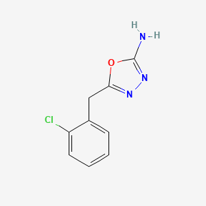 molecular formula C9H8ClN3O B2964720 5-[(2-氯苯基)甲基]-1,3,4-恶二唑-2-胺 CAS No. 862574-66-1