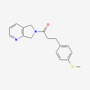 molecular formula C17H18N2OS B2964726 3-(4-(methylthio)phenyl)-1-(5H-pyrrolo[3,4-b]pyridin-6(7H)-yl)propan-1-one CAS No. 2320173-35-9
