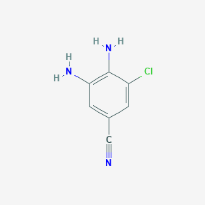 molecular formula C7H6ClN3 B2964734 3,4-二氨基-5-氯苯甲腈 CAS No. 1820704-16-2