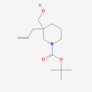 molecular formula C14H25NO3 B2964738 tert-Butyl 3-(hydroxymethyl)-3-(prop-2-en-1-yl)piperidine-1-carboxylate CAS No. 441773-93-9