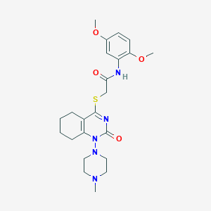 N-(2,5-dimethoxyphenyl)-2-((1-(4-methylpiperazin-1-yl)-2-oxo-1,2,5,6,7,8-hexahydroquinazolin-4-yl)thio)acetamide