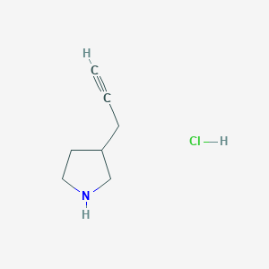 molecular formula C7H12ClN B2964757 3-(Prop-2-yn-1-yl)pyrrolidine hydrochloride CAS No. 1909317-25-4