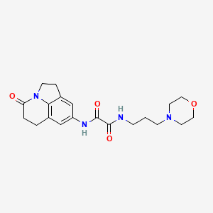 molecular formula C20H26N4O4 B2964760 N1-(3-morpholinopropyl)-N2-(4-oxo-2,4,5,6-tetrahydro-1H-pyrrolo[3,2,1-ij]quinolin-8-yl)oxalamide CAS No. 898435-49-9