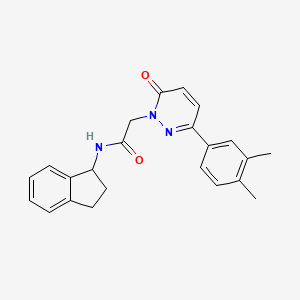 molecular formula C23H23N3O2 B2964778 N-(2,3-dihydro-1H-inden-1-yl)-2-(3-(3,4-dimethylphenyl)-6-oxopyridazin-1(6H)-yl)acetamide CAS No. 1252923-71-9