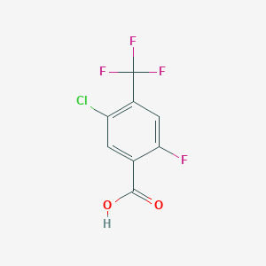 molecular formula C8H3ClF4O2 B2964784 5-氯-2-氟-4-(三氟甲基)苯甲酸 CAS No. 1807210-92-9