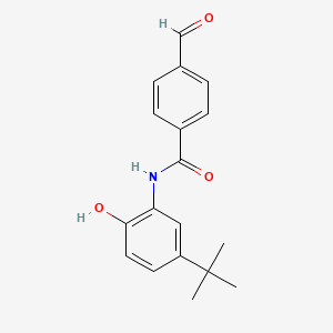 molecular formula C18H19NO3 B2964786 N-(5-叔丁基-2-羟基苯基)-4-甲酰基苯甲酰胺 CAS No. 1424342-46-0