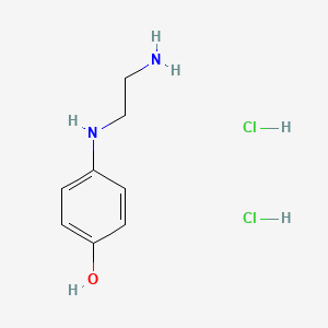 molecular formula C8H14Cl2N2O B2964791 4-(2-氨基乙氨基)苯酚；二盐酸盐 CAS No. 1071696-86-0