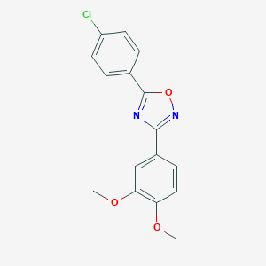 molecular formula C16H13ClN2O3 B296480 5-(4-Chlorophenyl)-3-(3,4-dimethoxyphenyl)-1,2,4-oxadiazole 