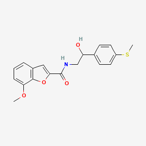 molecular formula C19H19NO4S B2964802 N-(2-hydroxy-2-(4-(methylthio)phenyl)ethyl)-7-methoxybenzofuran-2-carboxamide CAS No. 1448044-89-0