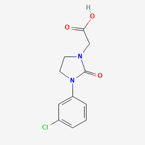 molecular formula C11H11ClN2O3 B2964805 2-(3-(3-氯苯基)-2-氧代咪唑烷-1-基)乙酸 CAS No. 1798678-98-4