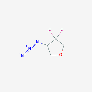 molecular formula C4H5F2N3O B2964809 4-Azido-3,3-difluorooxolane CAS No. 2548984-88-7